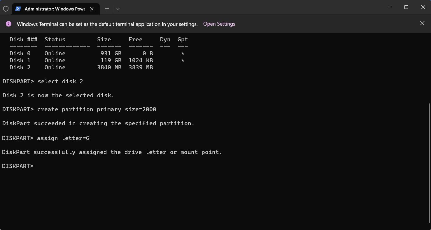 Utilizzare il comando CMD DiskPart per creare partizioni