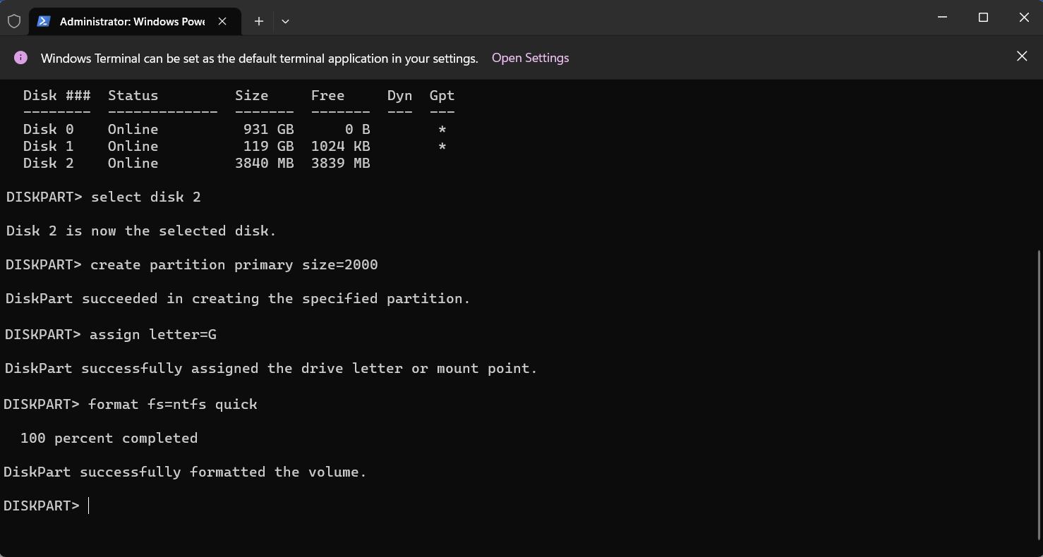 Utilizzare il comando CMD DiskPart per creare partizioni