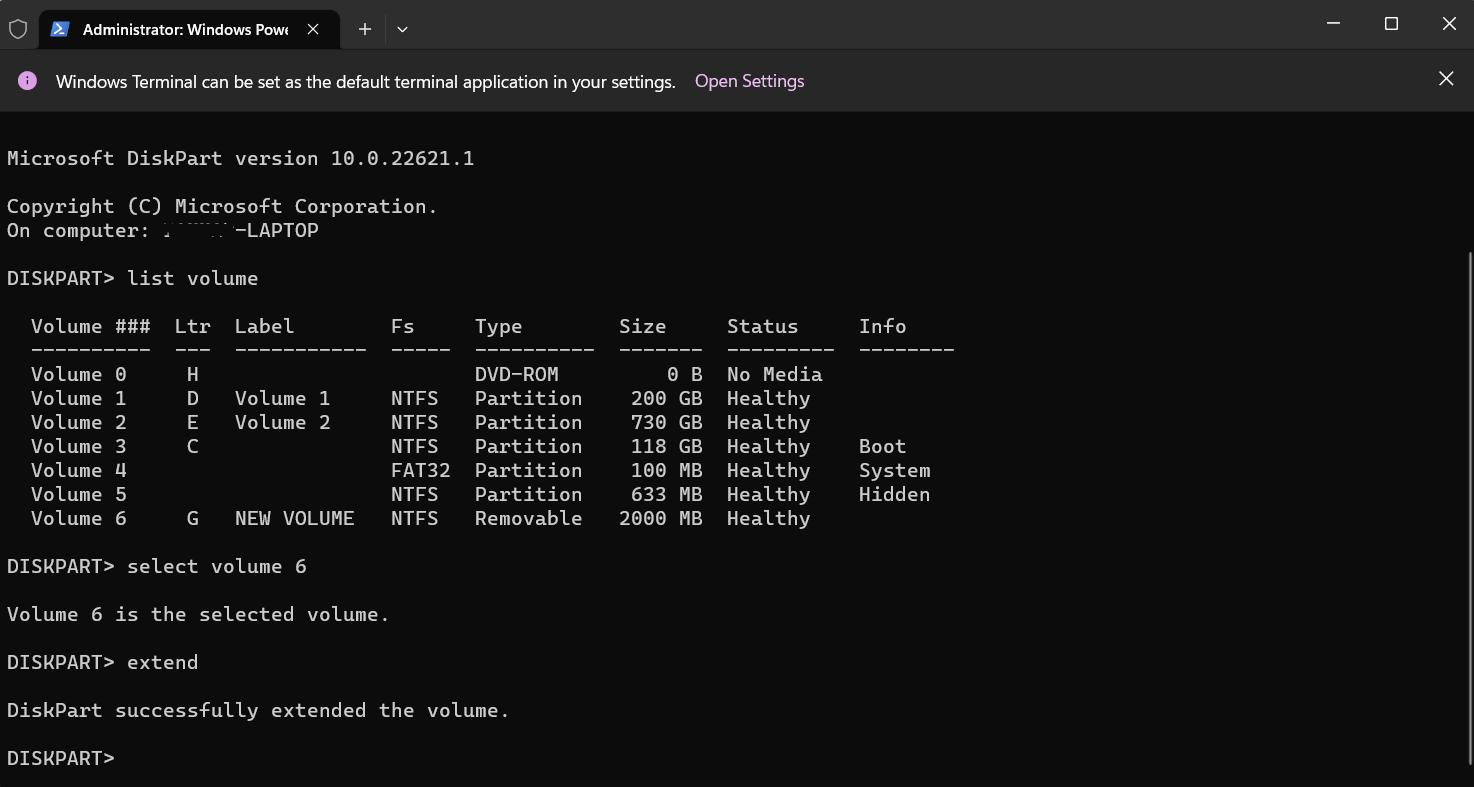 come allocare un disco rigido con il comando DiskPart