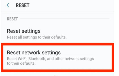 reset android network to reset snapchat password