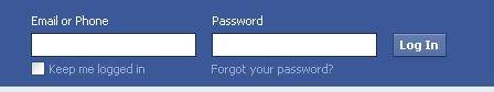 click forgot password to reset facebook password