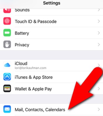 mail contacts calendars