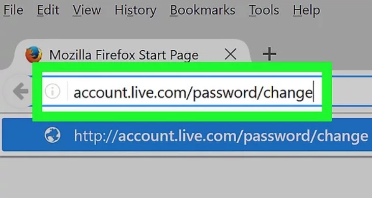 change hotmail password