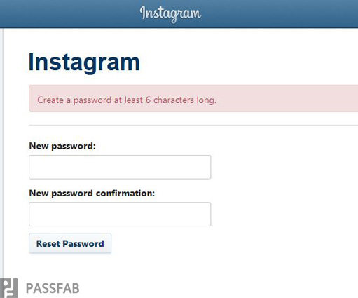 type new password