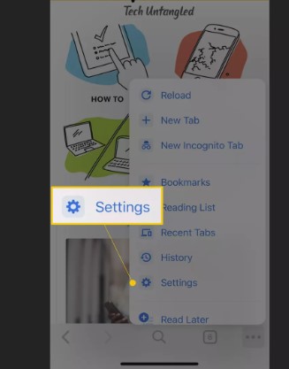 settings on android