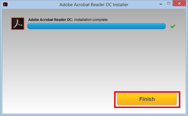 haga clic en finalizar para completar la instalación