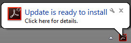 click the icon to install the latest version