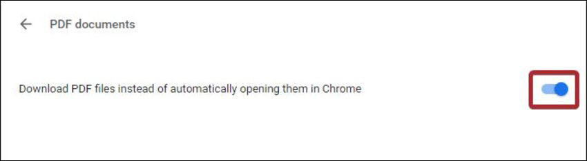 set to download pdf instead of opening in chrome