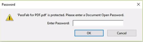 enter pdf open password