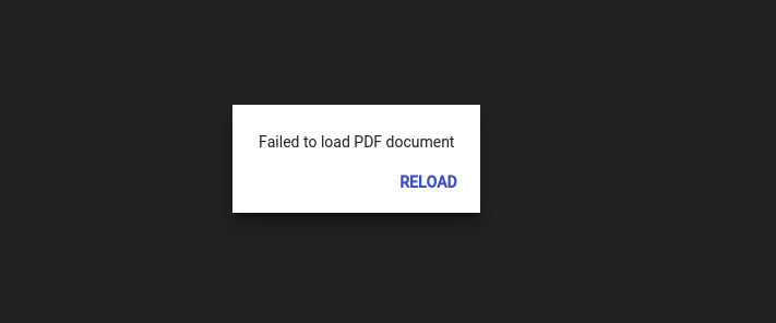 fail to load pdf document