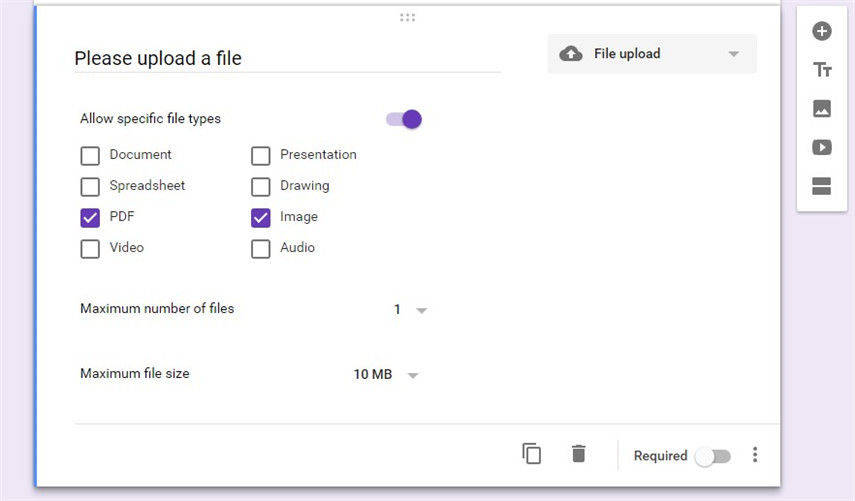 Google Forms File Upload