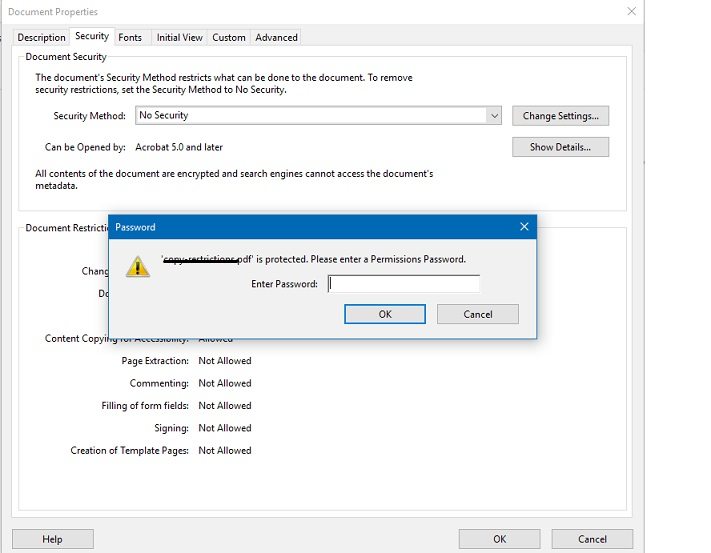 choose no security option