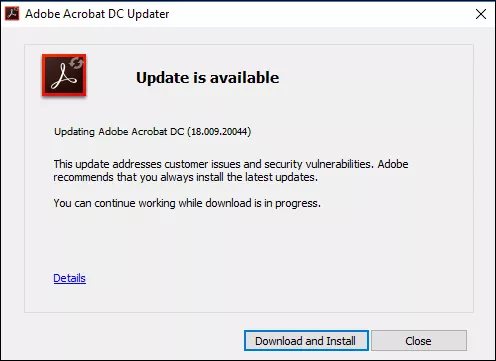 click download and install to update adobe reader to the latest version to fix failed to load pdf