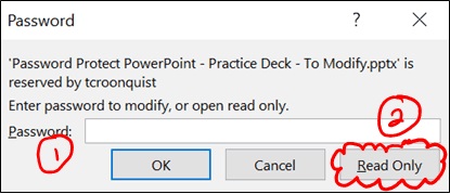 password for modification