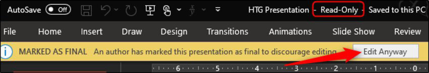 check if powerpoint file is read only