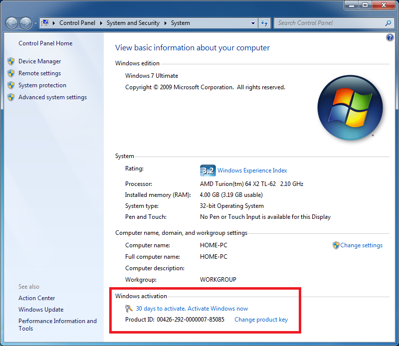 как найти ключ продукта windows 7 на компьютере