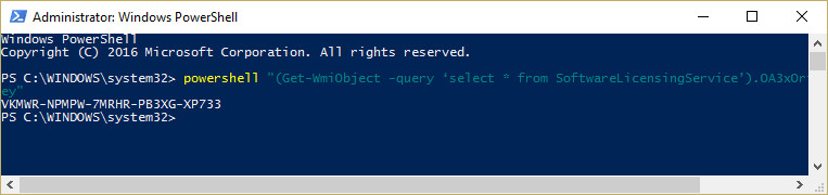 powershell find windows 10 product key