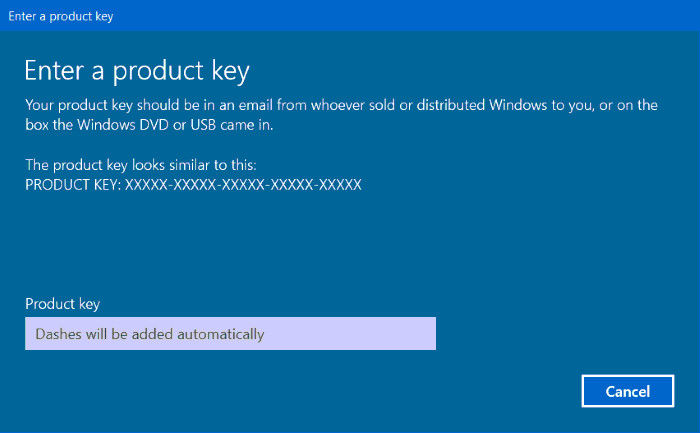 windows 10 pro upgrade key wont work