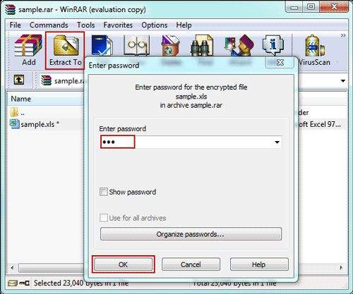 guess frequently used password to unlock winrar