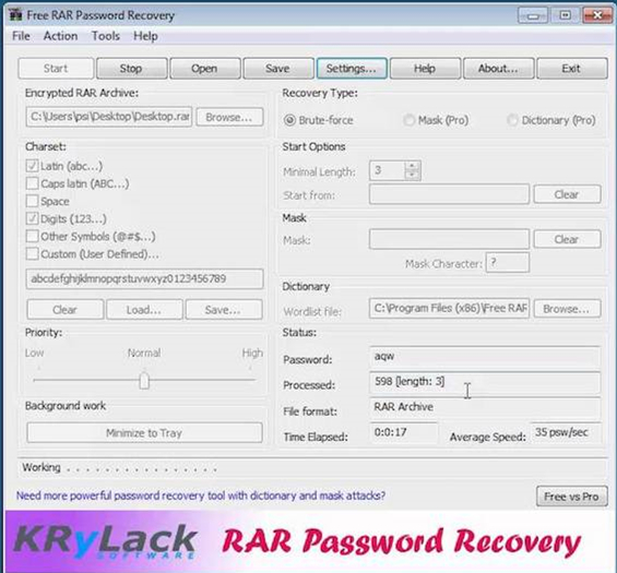 rar password recovery