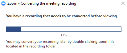 zoom conference recording – zoom conversion process