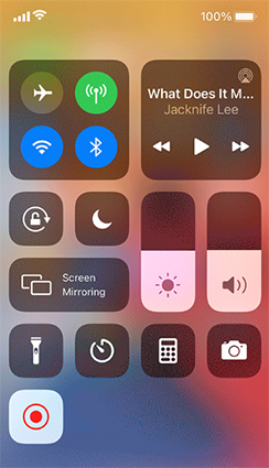 control center allows you to start recording