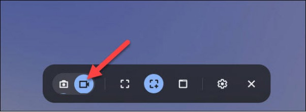 screen recorder for Chromebook - select video icon