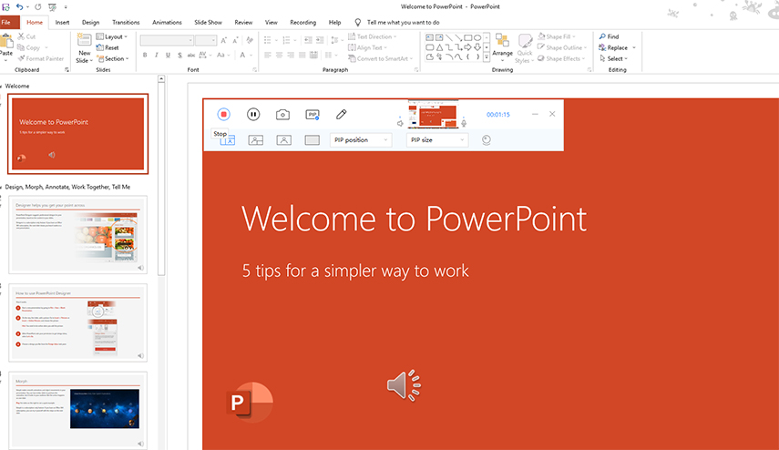how to record a powerpoint presentation in powerpoint