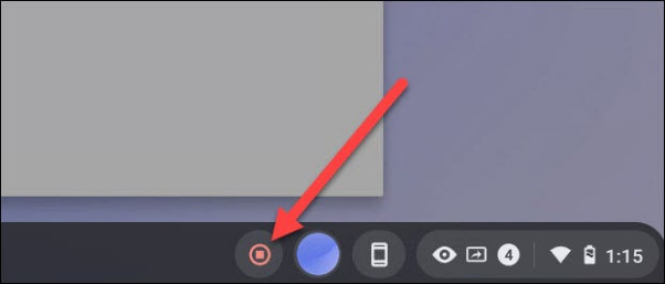 how to record your screen on Chromebook - stop recording