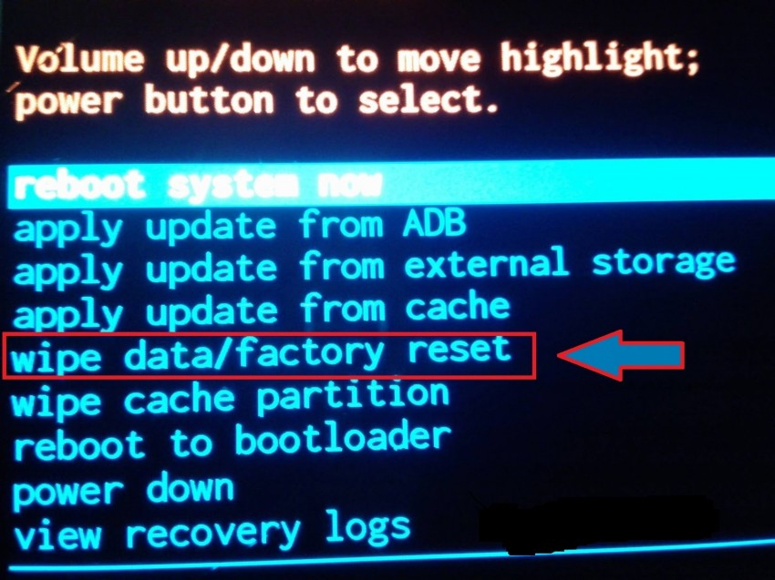 factory reset samsung