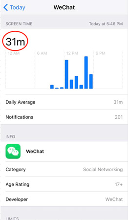 usage records of app