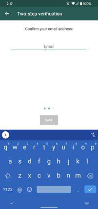 turn on two factor authentication on whatsapp