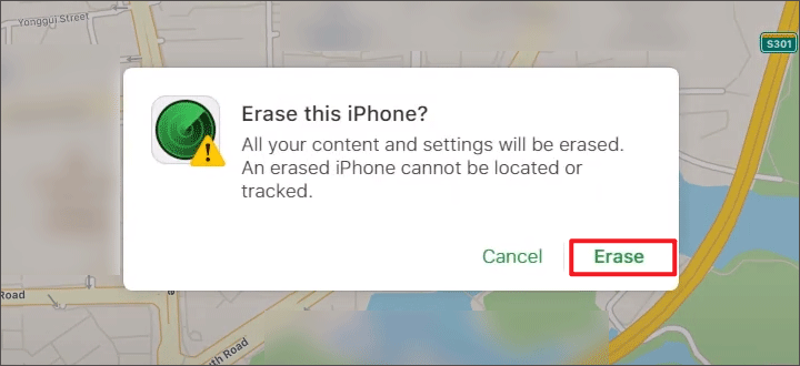 erase iphone with icloud