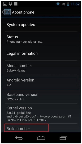build number