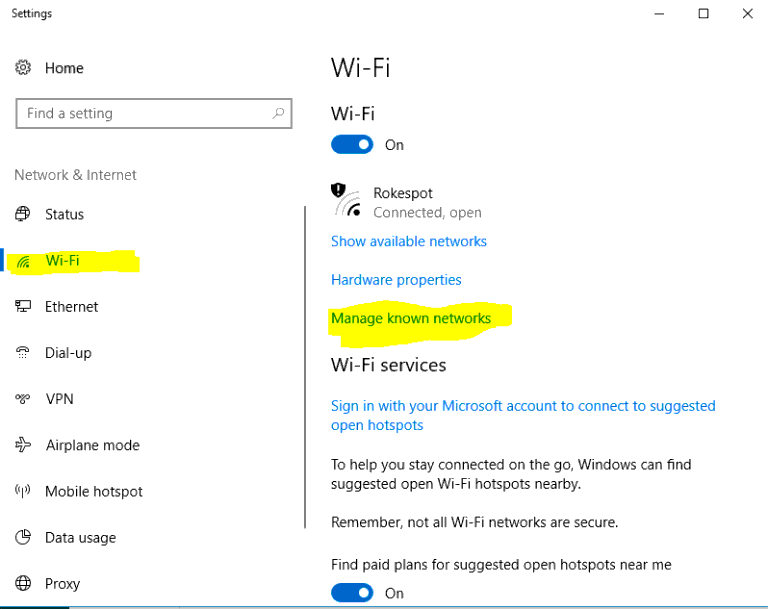 how to edit wifi password in windows 10