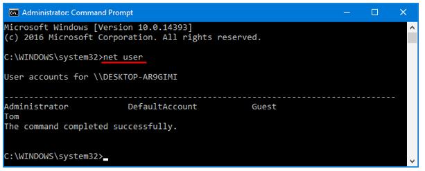 admin command prompt