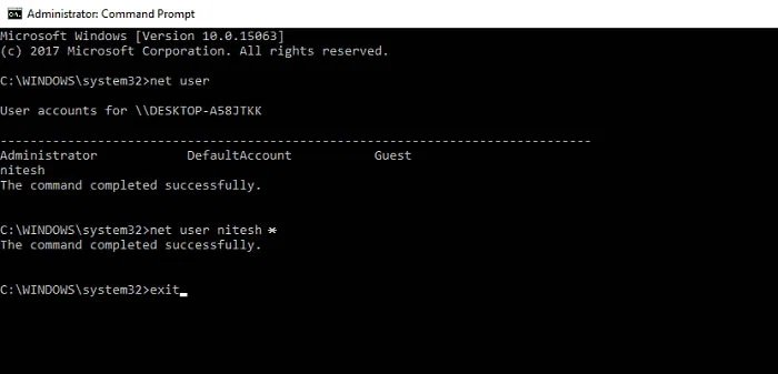 admin command prompt