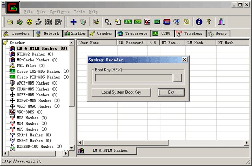 cain and abel logiciel mot de passe windows