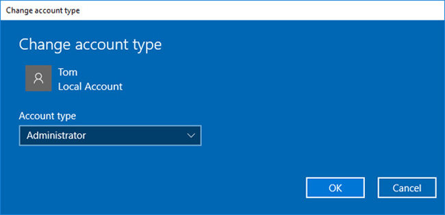 change account type 2