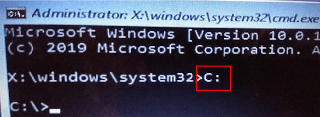 change drive letter in cmd to fix blurry screen win 10