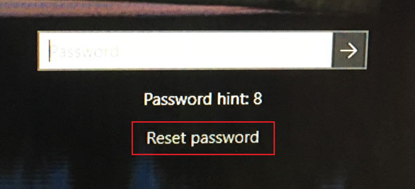 click reset password link