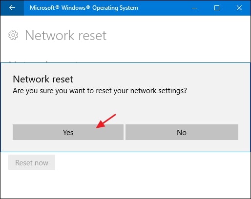 what happens when you reset your network settings on windows 10