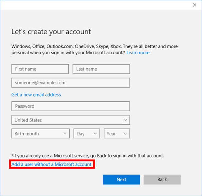 create account 2
