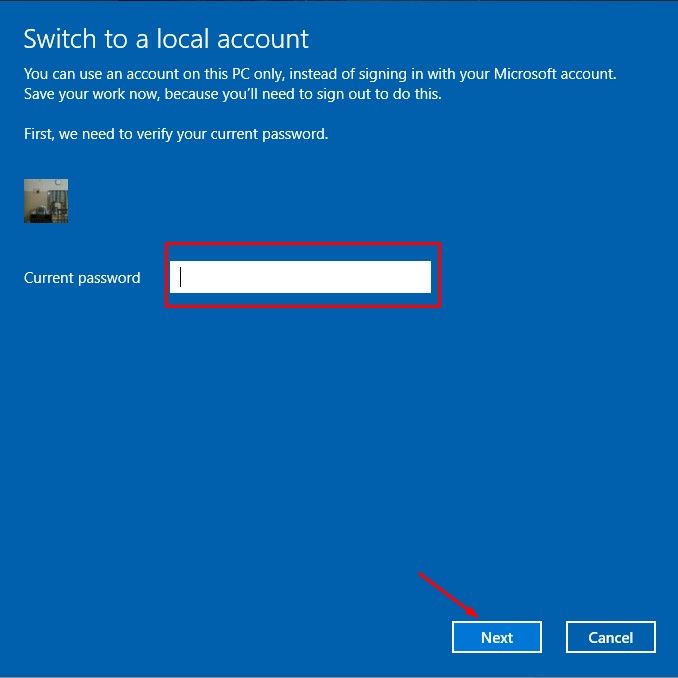введите текущий пароль локальной учетной записи Windows 10 забыл пароль от windows 10