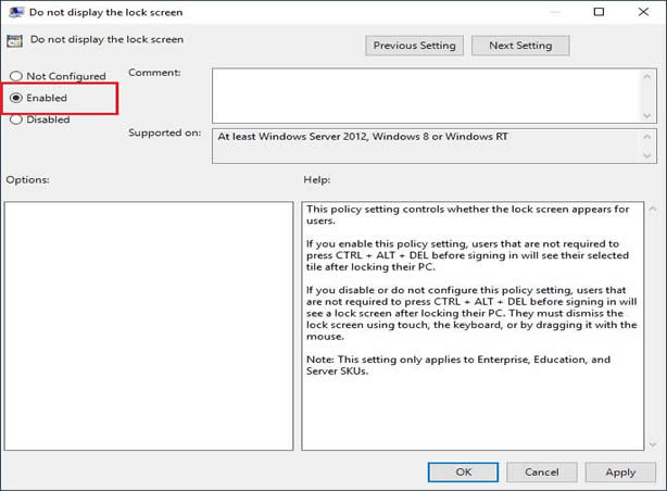 disable lock screen group policy2