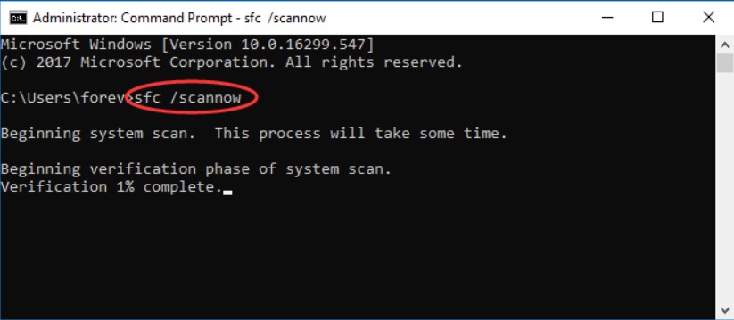 system file checker in windows 10