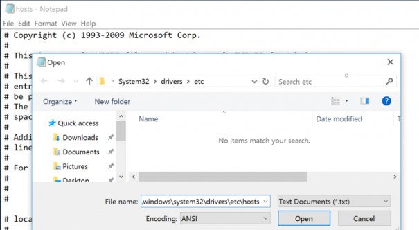 block websites on windows 10