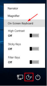 on screen keyboard