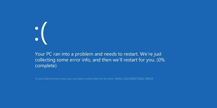 your pc ran into a problem and needs to restart