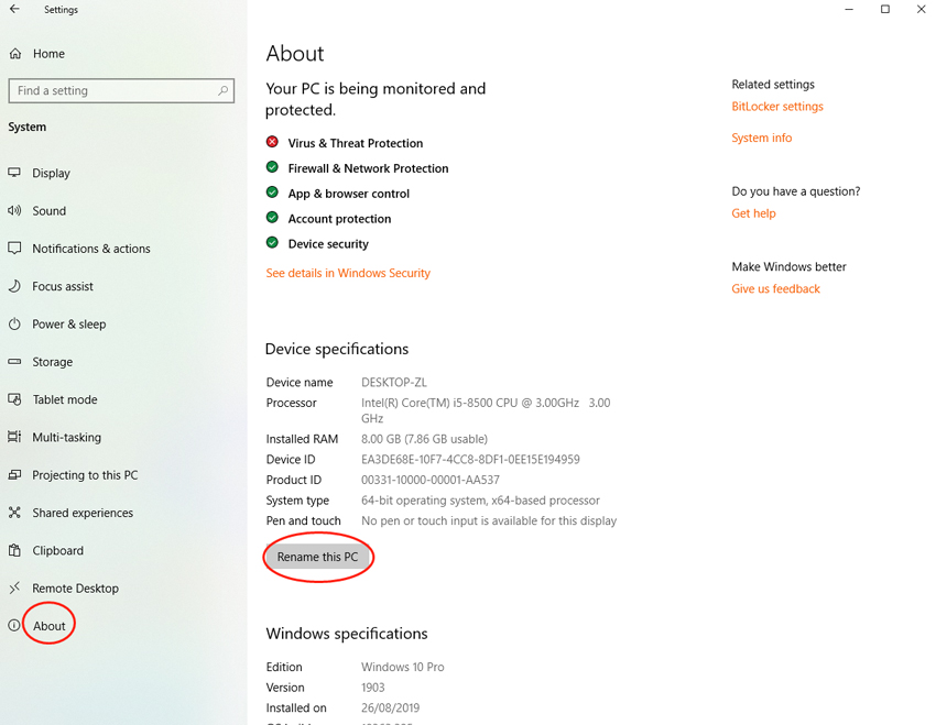rename computer name